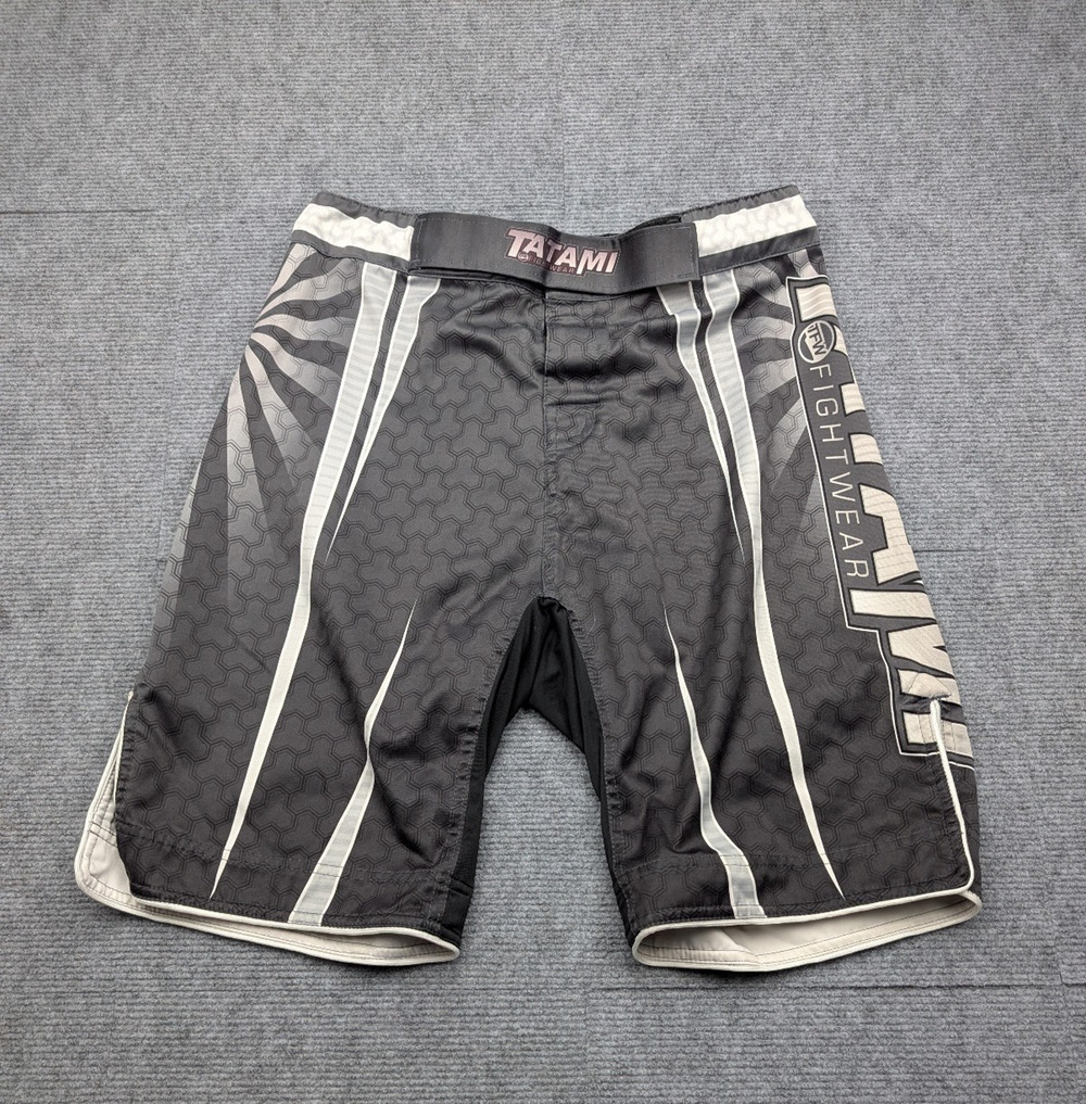 Tatami Fightwear Shorts Mens 34 MMA Grappling Training No Gi Martial Arts Gray